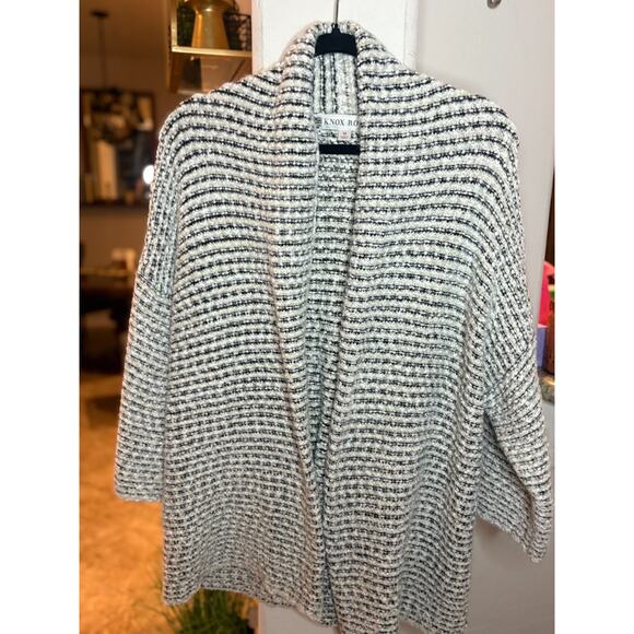 Knox Rose Natural Multi Color Drop Shoulder Cardigan Sweater Med Oversized - Picture 1 of 3